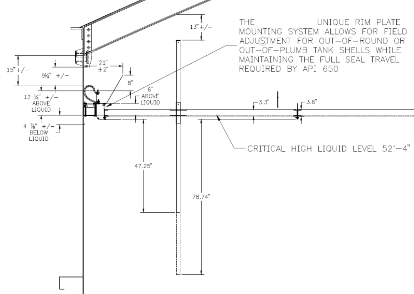 Product on TopSide of Internal Floating Roof Mechanical Engineering