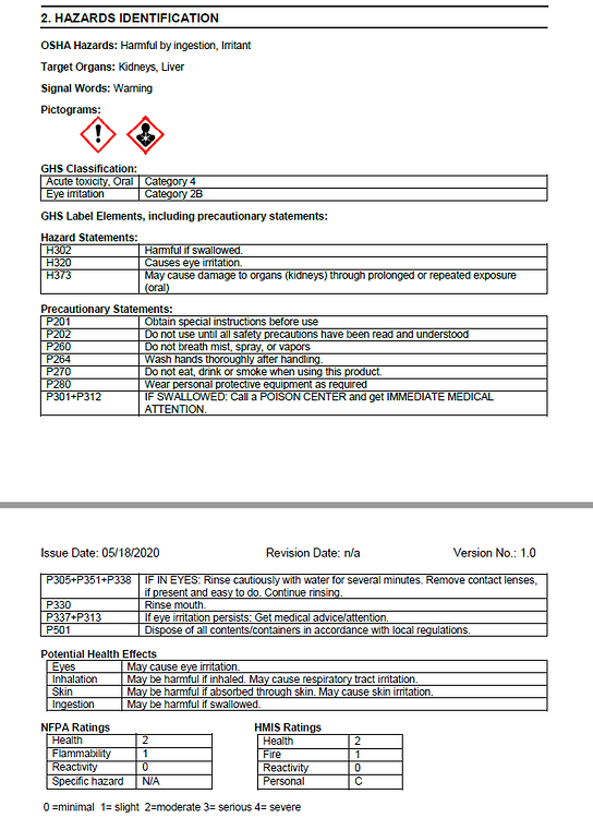 SDS Hazards For Ethylene Glycol - Chemical Engineering General ...