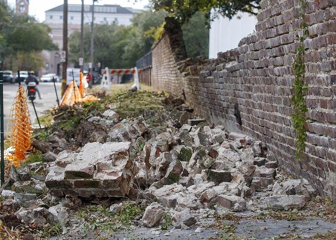 wall collapsed